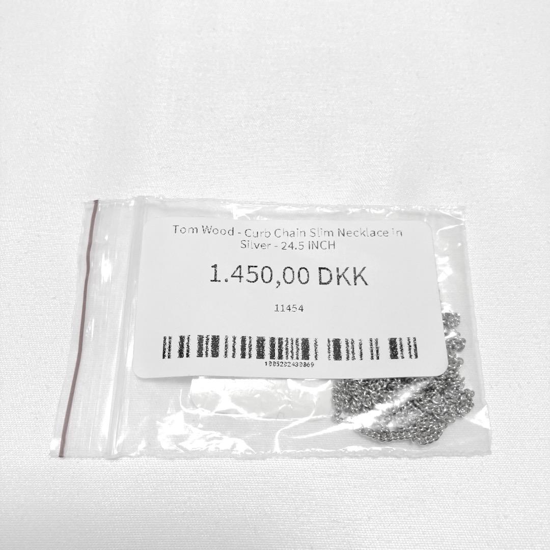新品 24.5 TOMWOOD カーブチェーンネックレス スリム 銀 15751