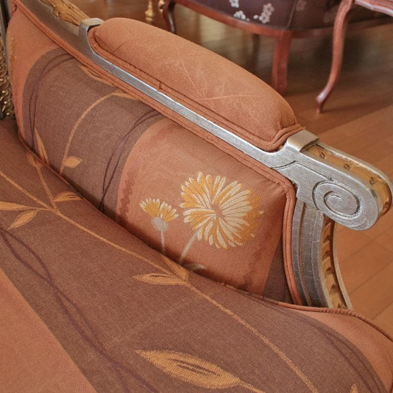 イタリア製1人掛けソファ シングル クラシック レトロ 122-146