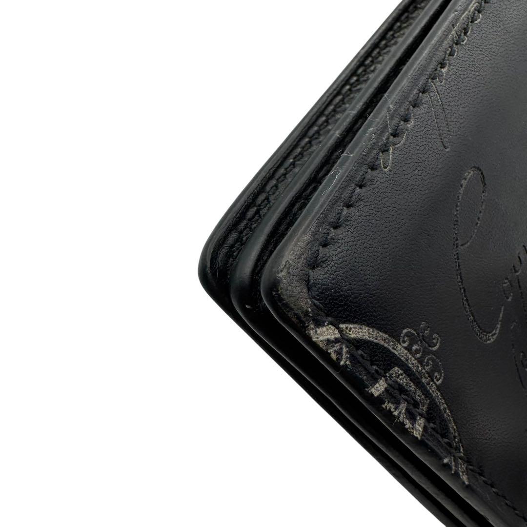 美品　ベルルッティ　長財布　サンタル　カリグラフィ　スクリットレザー　ブラック