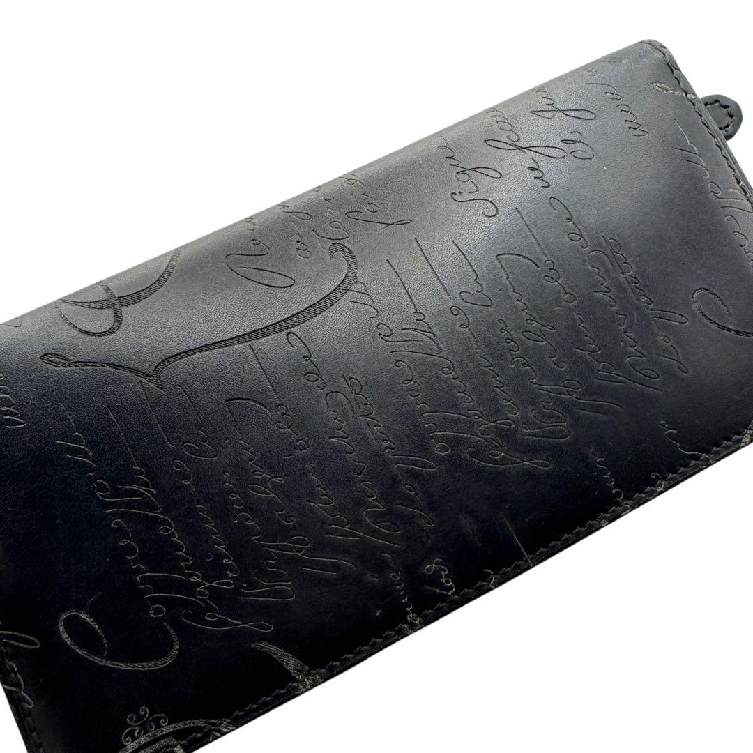 美品　ベルルッティ　長財布　サンタル　カリグラフィ　スクリットレザー　ブラック