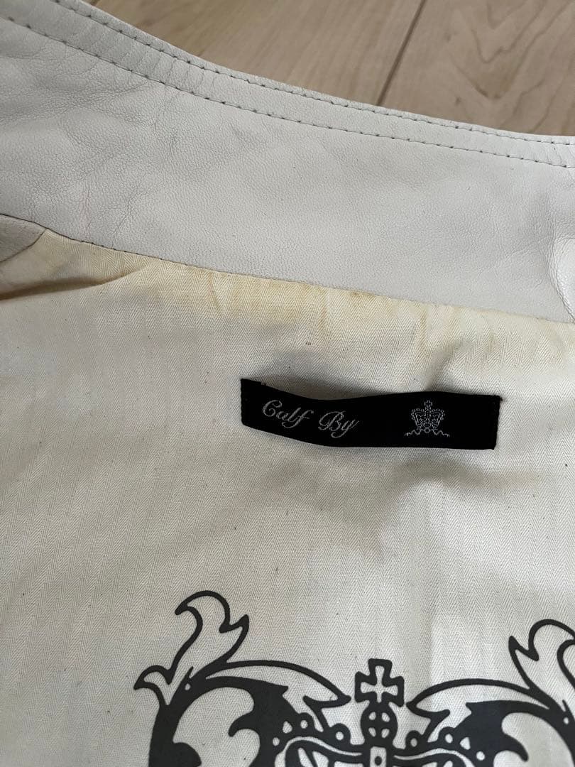 Brahmin レザージャケット 38サイズ ホワイト グリーン