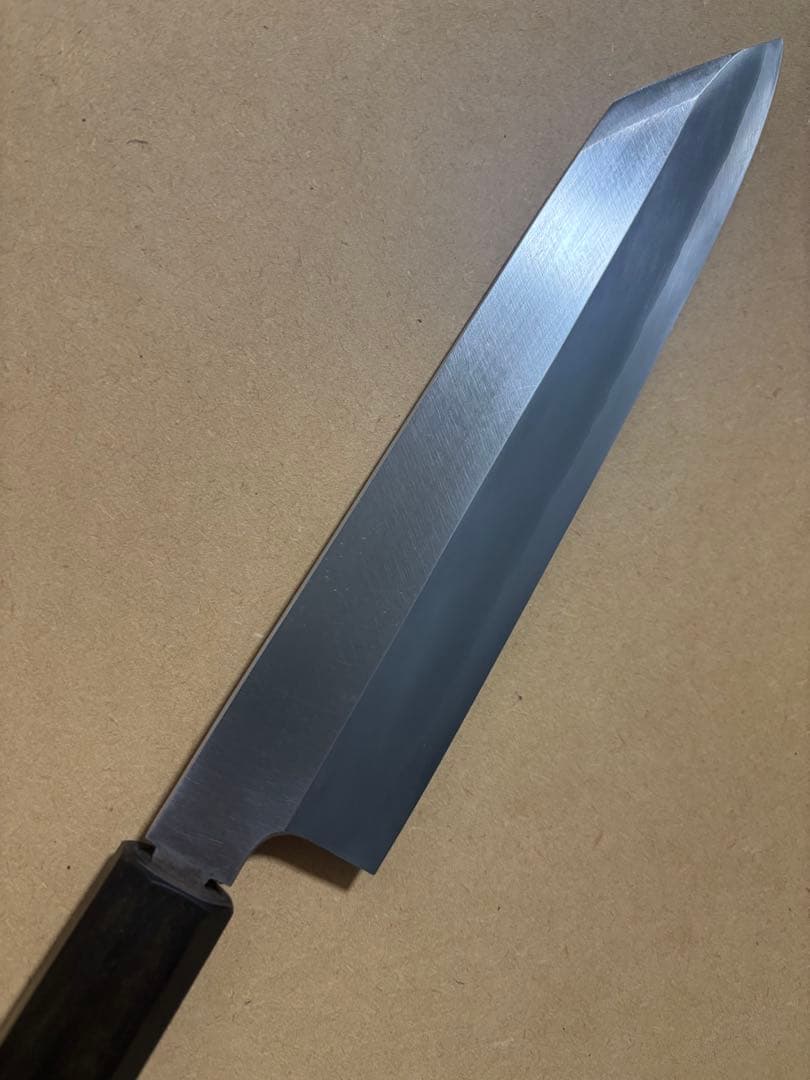 銀三　和式切付包丁　8寸（240mm） 水牛八角柄