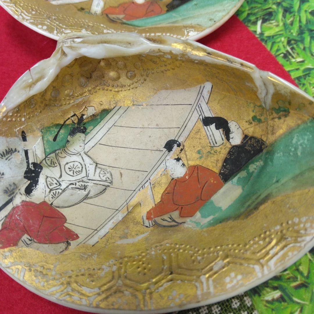 最終値下げ！雛人形　木彫り雛と、貝合わせ