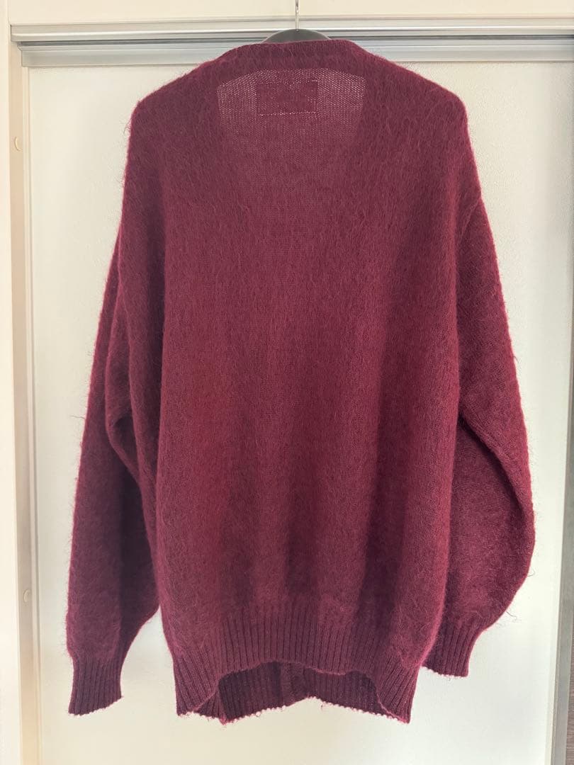 ワコマリア カーディガン モヘア L wacko maria バーガンディ