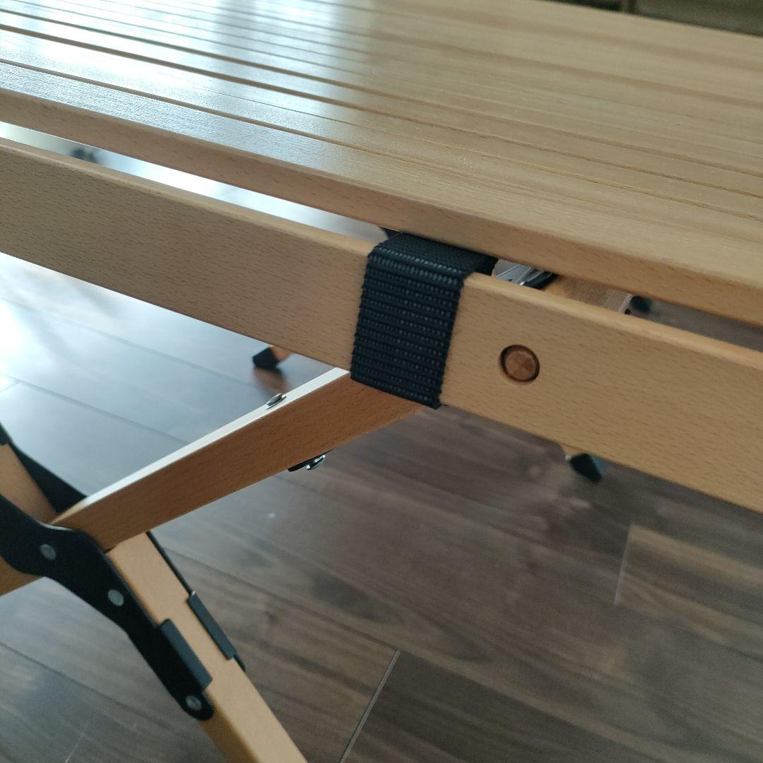 VASTLAND ウッドロールテーブル 120×70cm　アウトドアテーブル