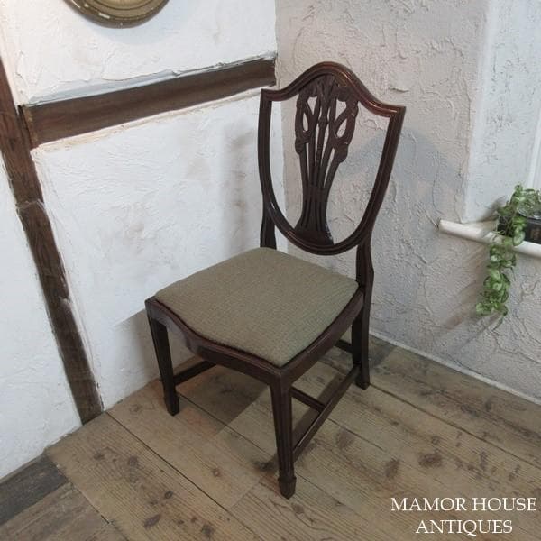 イギリス アンティーク 家具 ダイニングチェア 4脚セット 英国 4770e