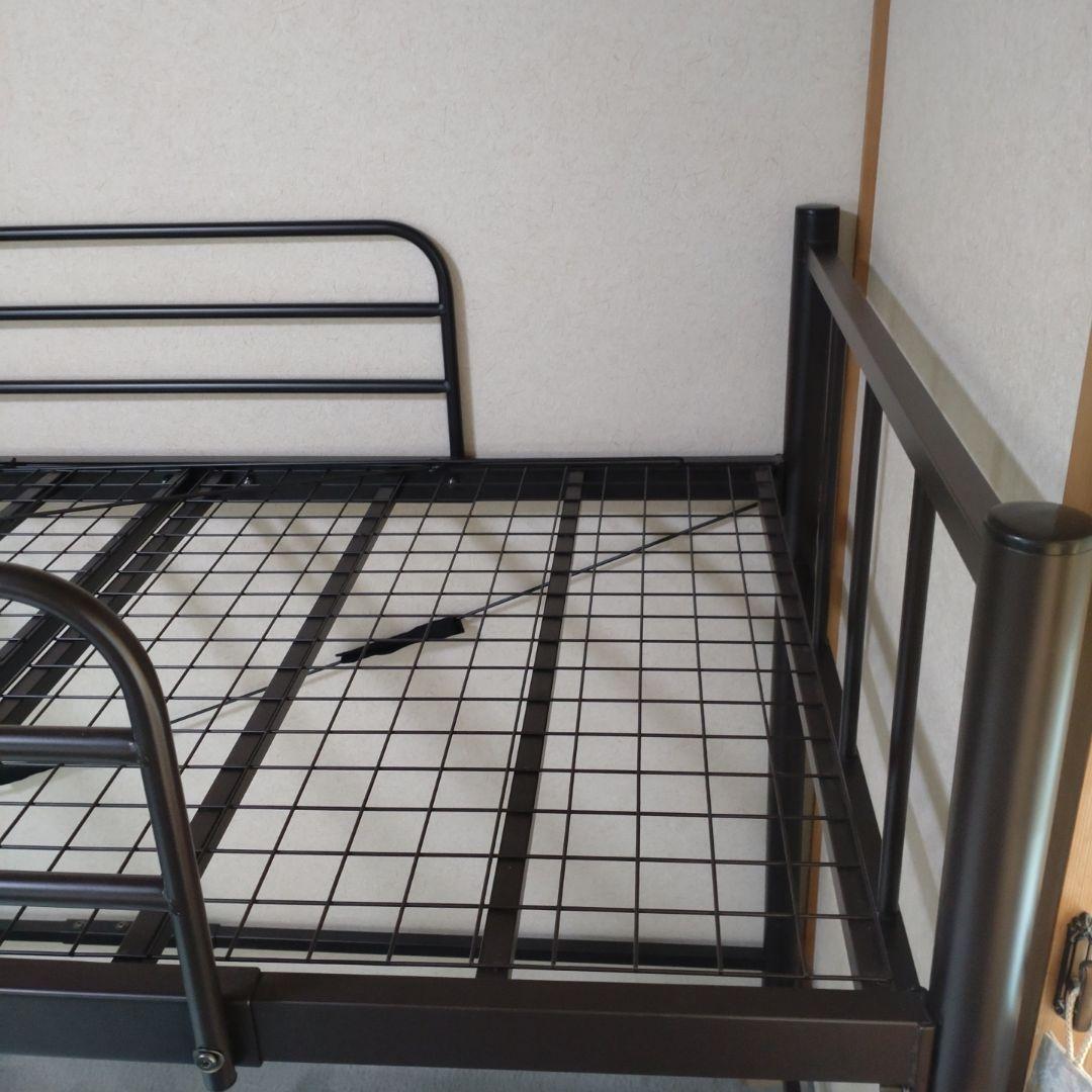 黒のロフトベッド シングルサイズ