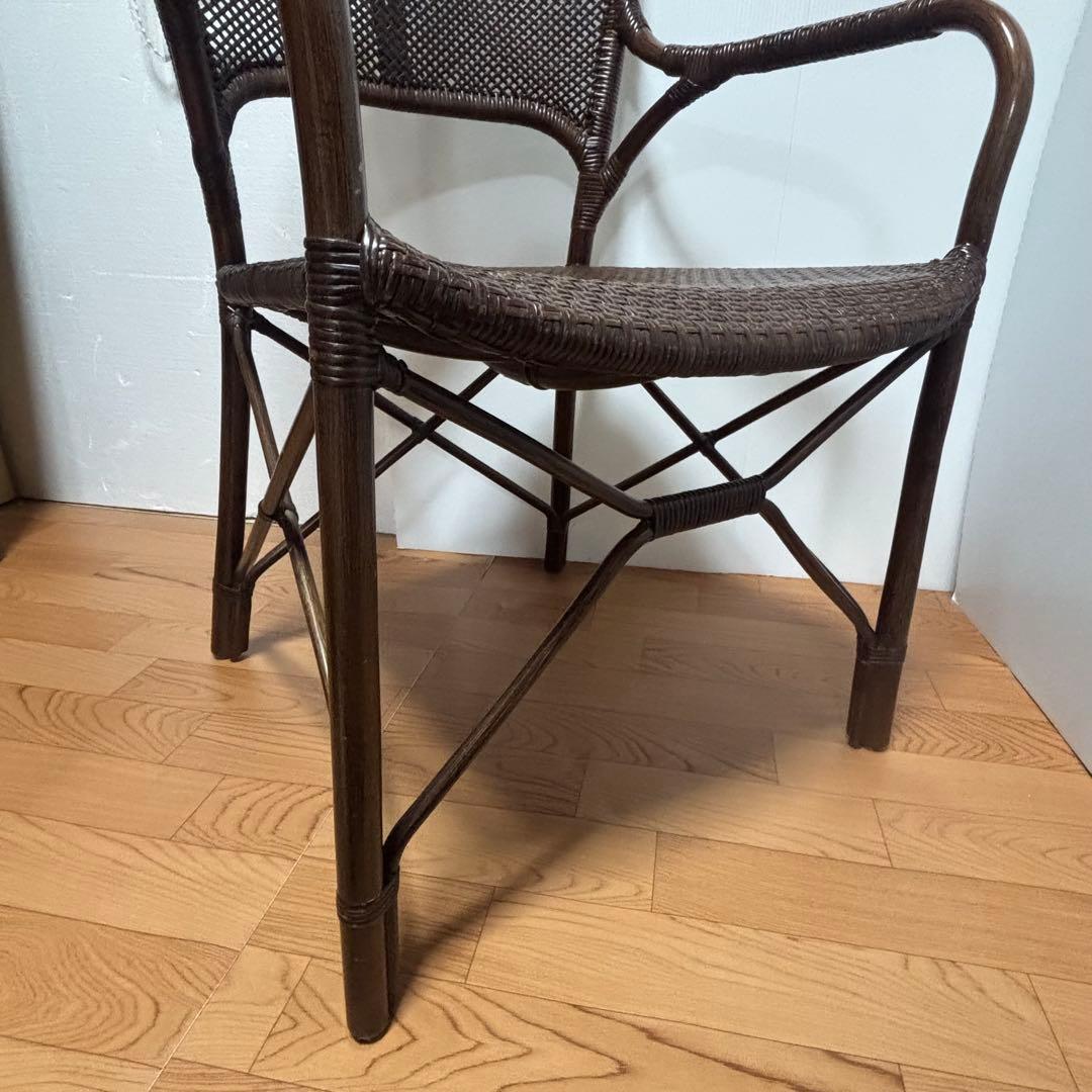 ヤマカワラタン　アームチェア　籐製　ラウンジチェア　Yamakawa