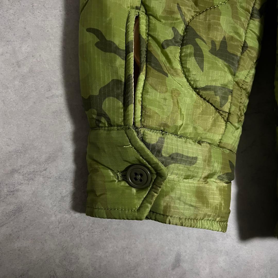 美品！HOUSTON ベトジャン　キルティングL 刺繍　中綿　ミリタリー　マップ