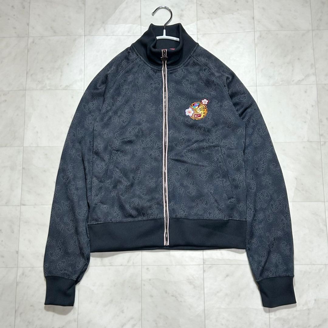 オニツカタイガー トラックジャケット 和柄刺繍 ジャージ ジップアップ M