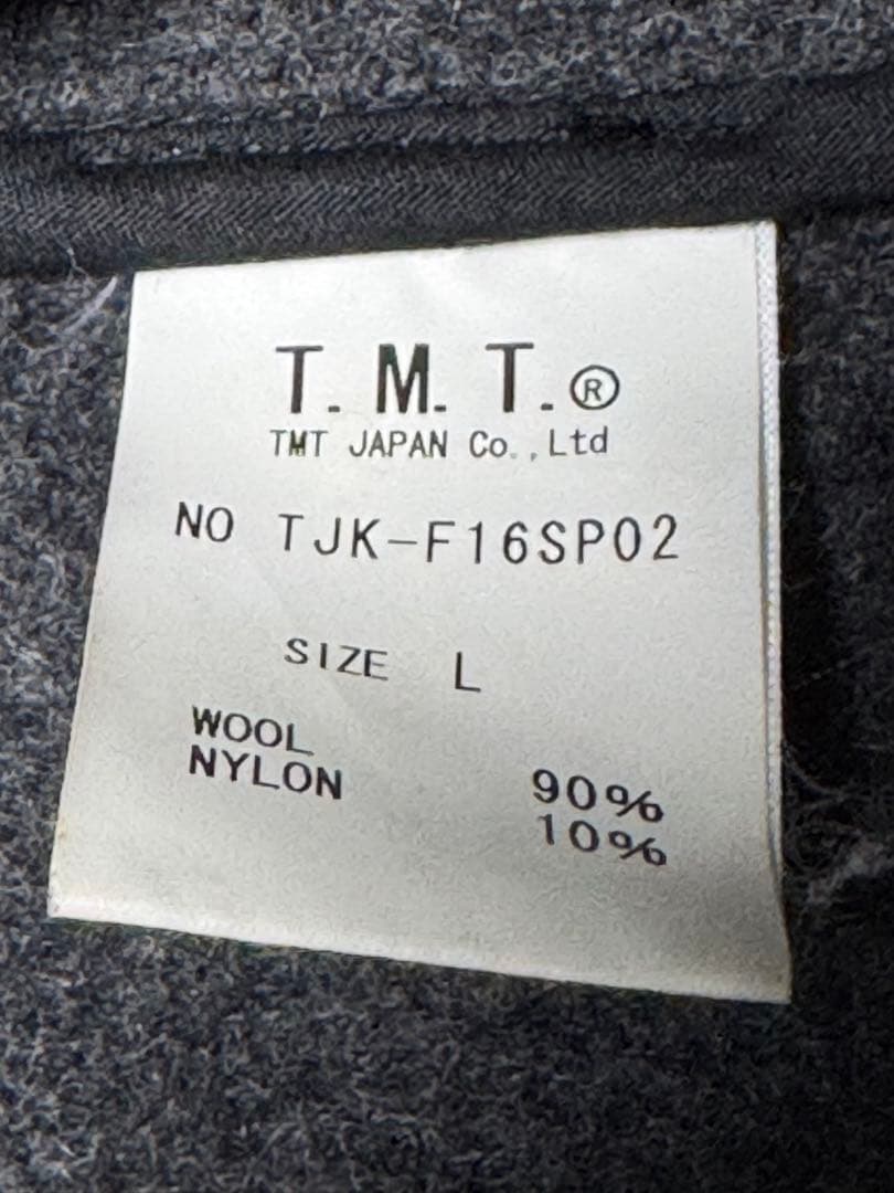 L TMT メルトン ウール チェック CPOジャケット