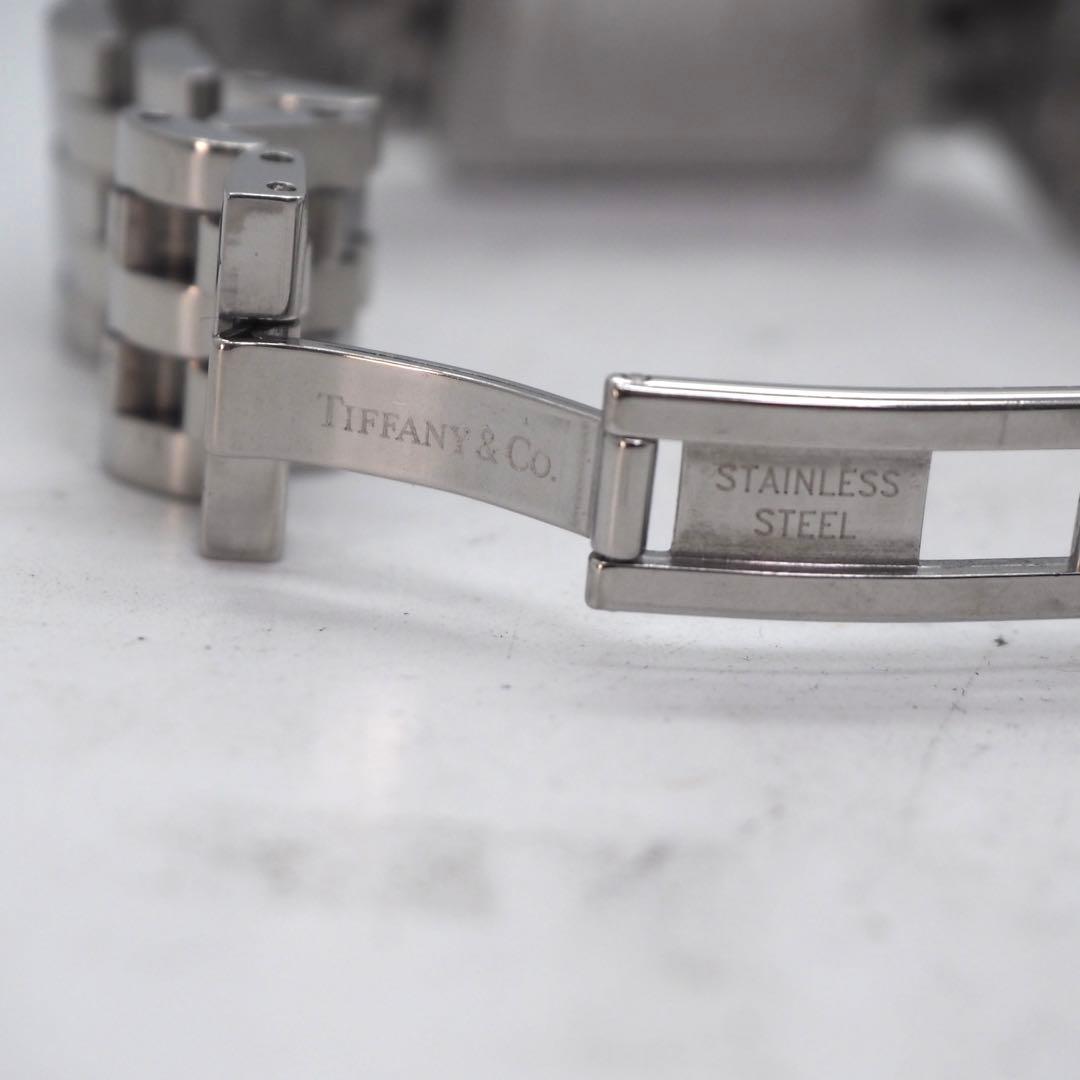 623 稼働　ティファニー　時計　クラシック　ホワイト　スクエア　レディース