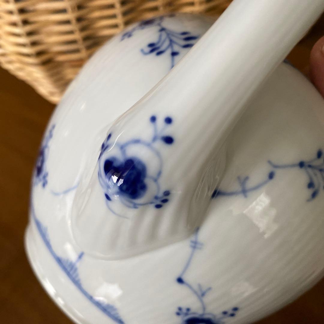 Saleロイヤルコペンハーゲンブルーフルーテッドプレインティーポット1