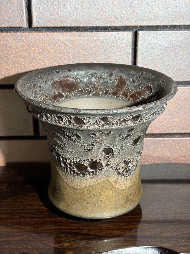 中川智治　植木鉢　作家鉢　陶器鉢