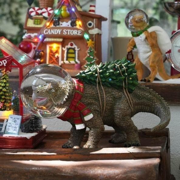 ダイナソー グローブ トリケラトプス ダルトン スノードーム 恐竜 クリスマス