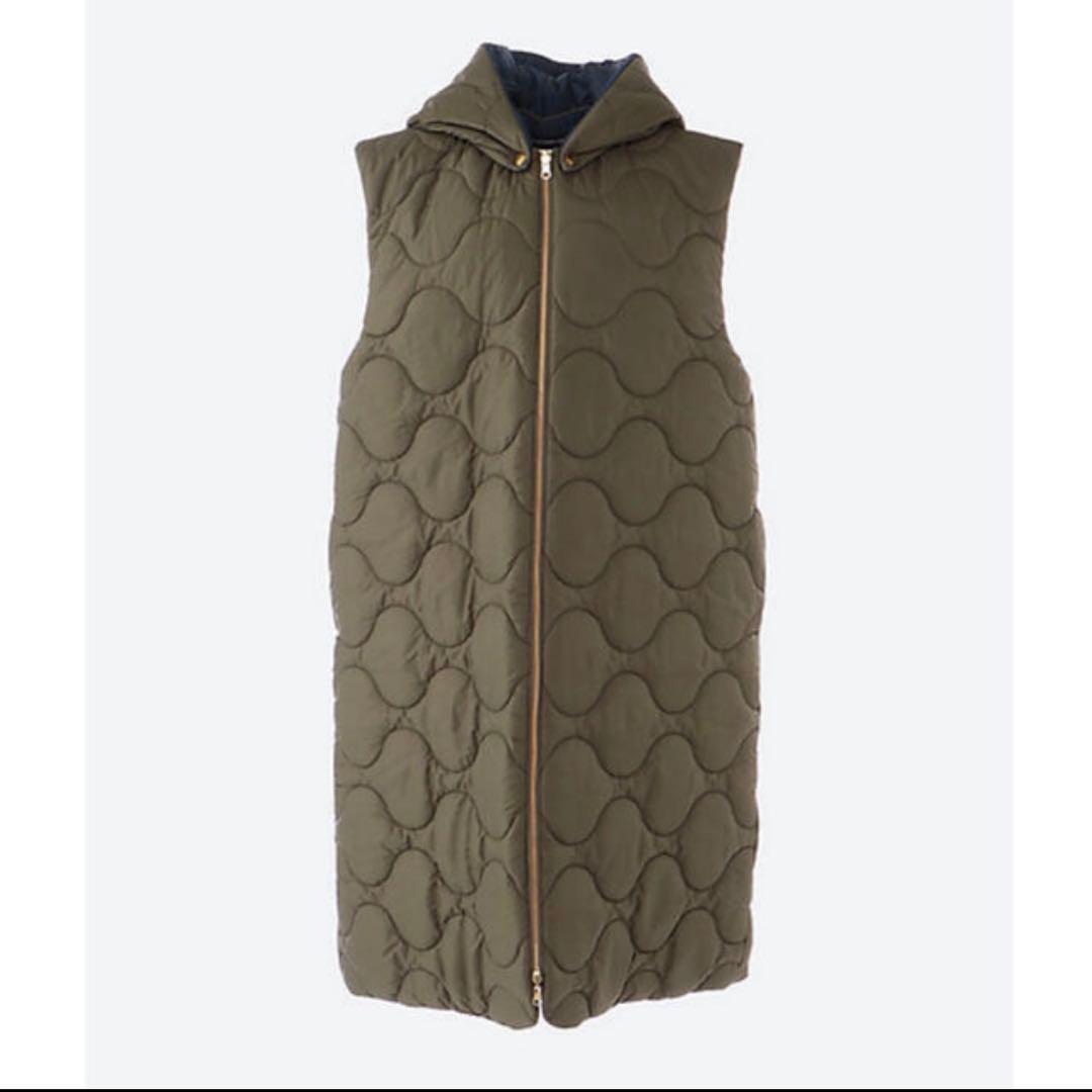 MADISONBLUE マディソンブルー キルティングベスト カーキ