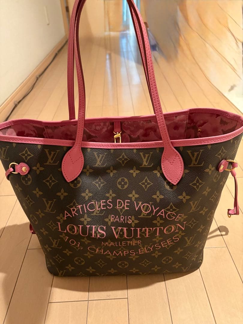 【希少】ルイヴィトン モノグラム ネヴァーフルGM イカットフラワー トート