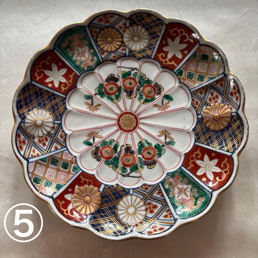 大聖寺伊万里 古伊万里 奇玉宝鼎之珍　18cm 4枚セット