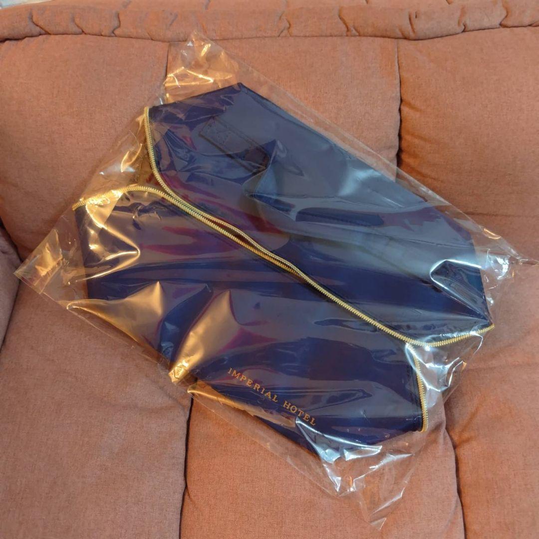 レア 新品・非売品 帝国ホテル グラス 2024 市松模様 コースター化粧ポーチ