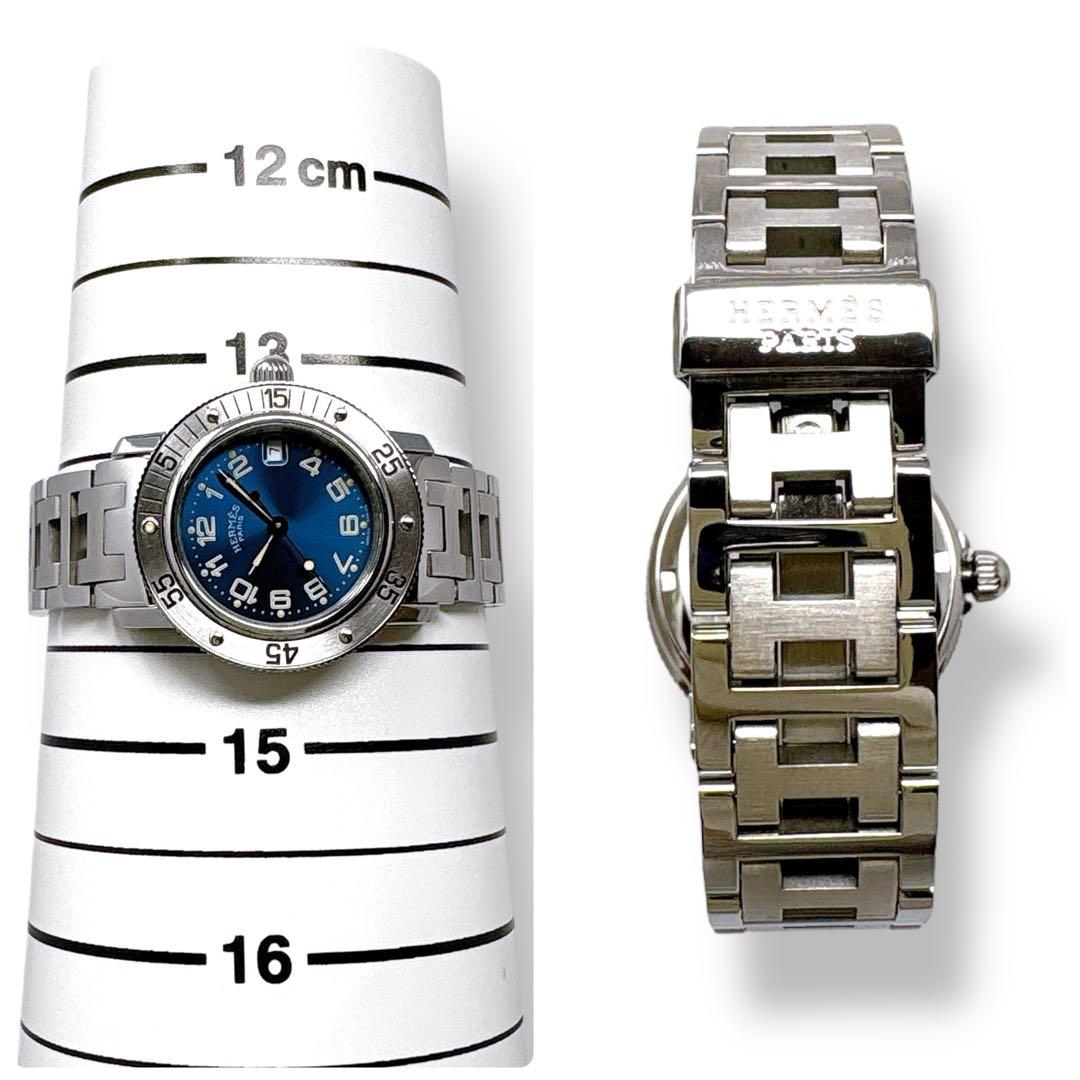 エルメス クリッパー ダイバー CL5.210 ネイビー QZ レディース 時計