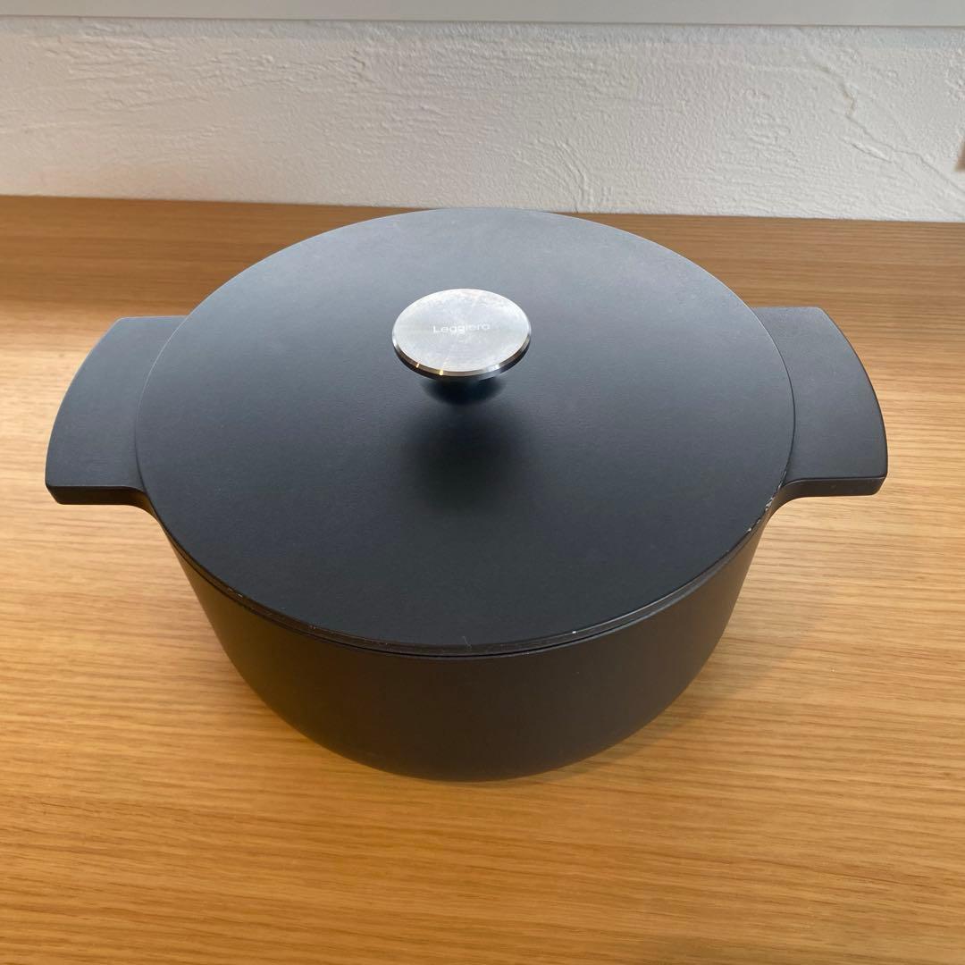 リンナイ Leggiero レジェロ　 黒 22センチ　無水調理鍋