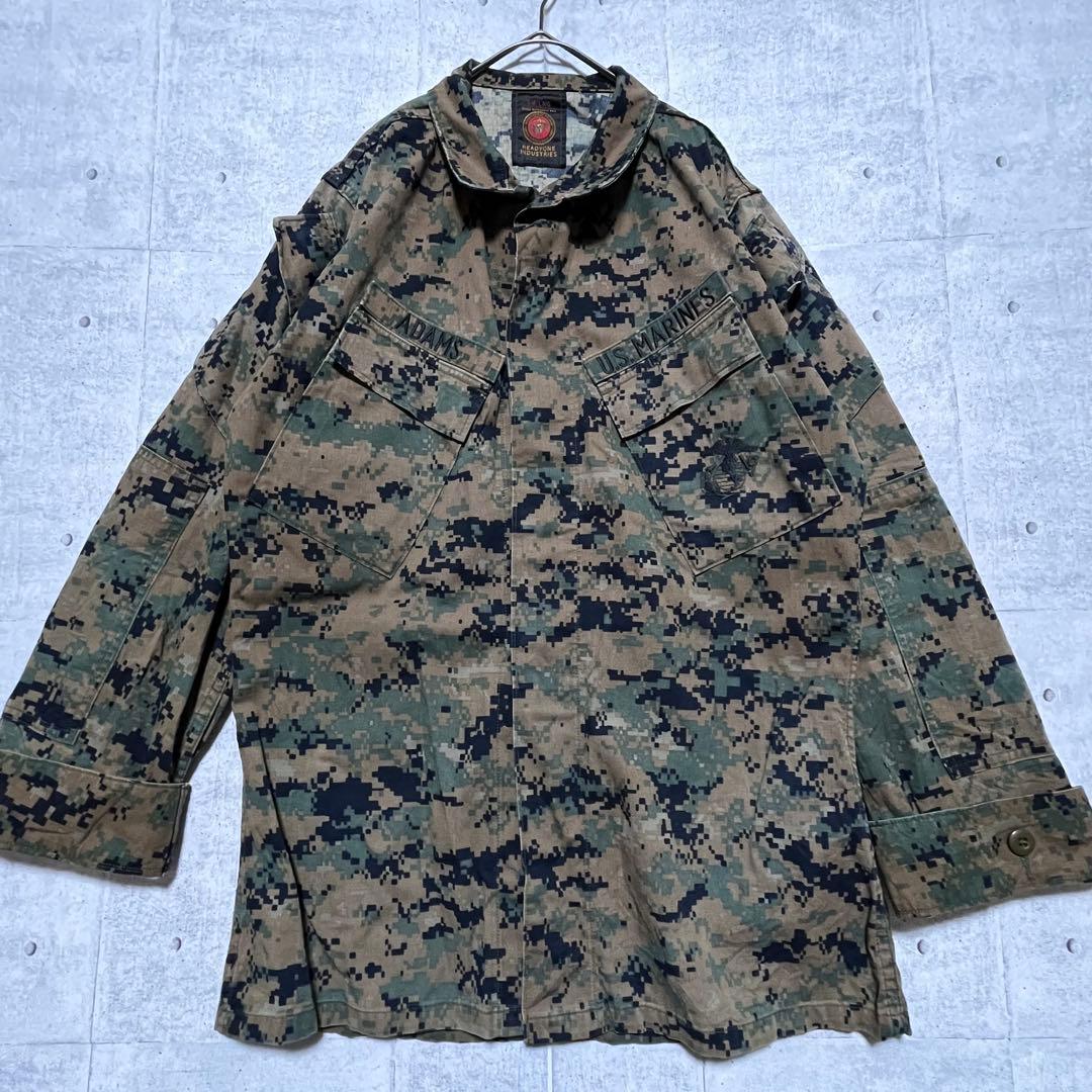 j82USMC MARINES デジタルカモ BDUジャケット 実物 ミリタリー