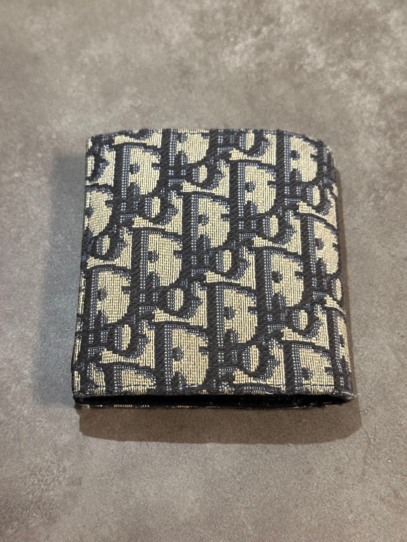美品！箱有り！DIOR ケース付き二つ折り財布 オブリーク ジャカード