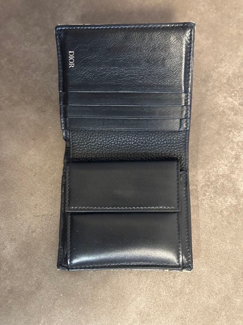 美品！箱有り！DIOR ケース付き二つ折り財布 オブリーク ジャカード