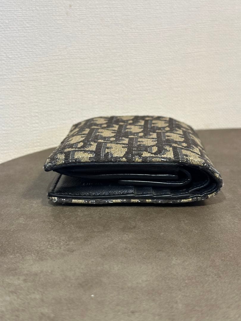 美品！箱有り！DIOR ケース付き二つ折り財布 オブリーク ジャカード