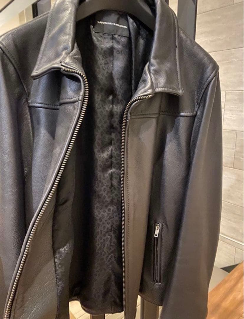 【試着のみ】Lounge lizard レザーライダース ブラック