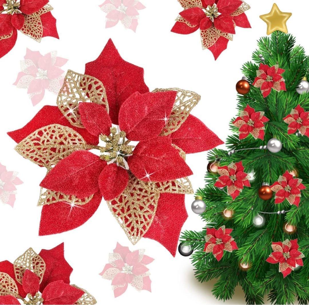 クリスマスツリー飾り 人工花 造花 クリスマス花 フラワー オーナメント