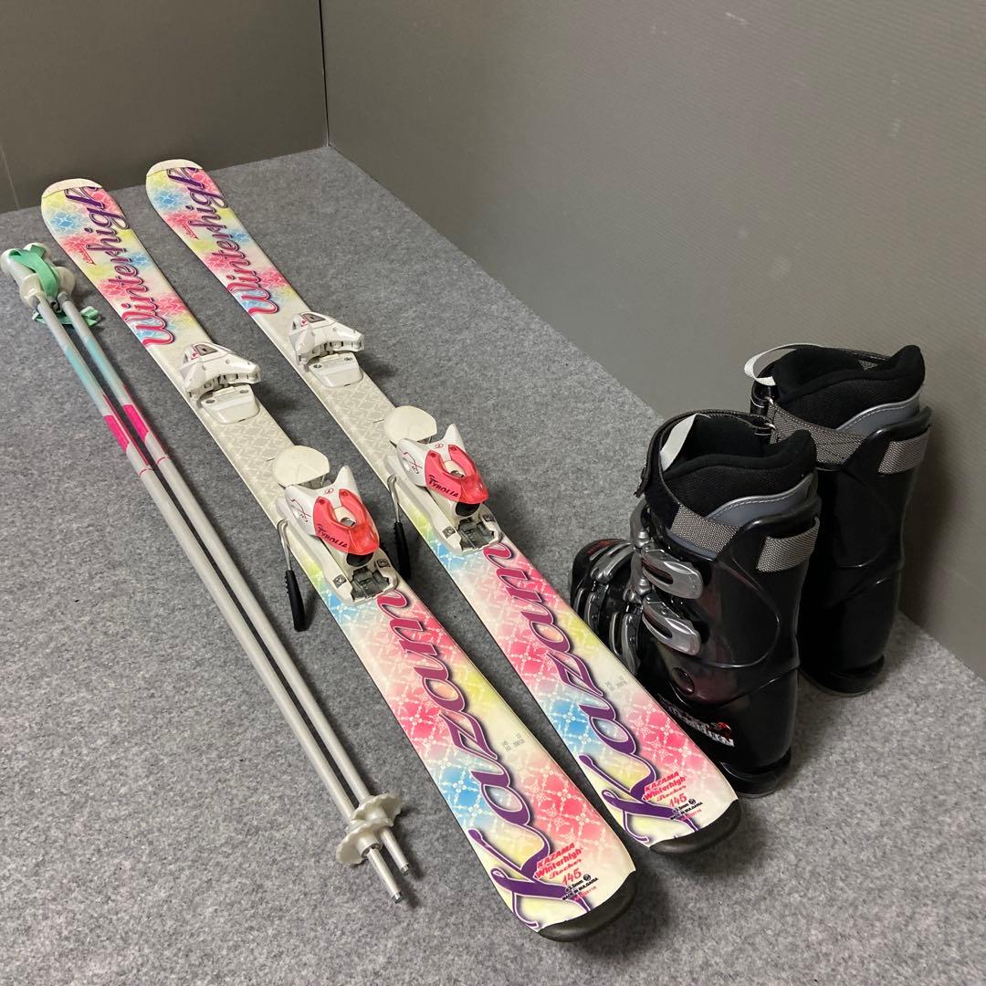 ★メンテナンス済　大人スキーセット　板145cm ブーツ24~24.5cm