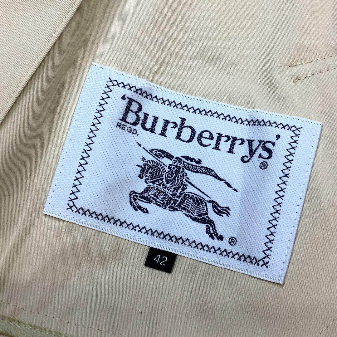 90‘s Burberry コットン シングル トレンチコート ライトベージュ