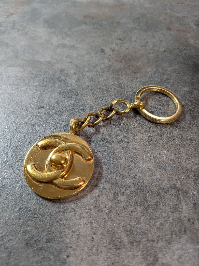 ヴィンテージ　CHANEL　キーホルダー　キーリング
