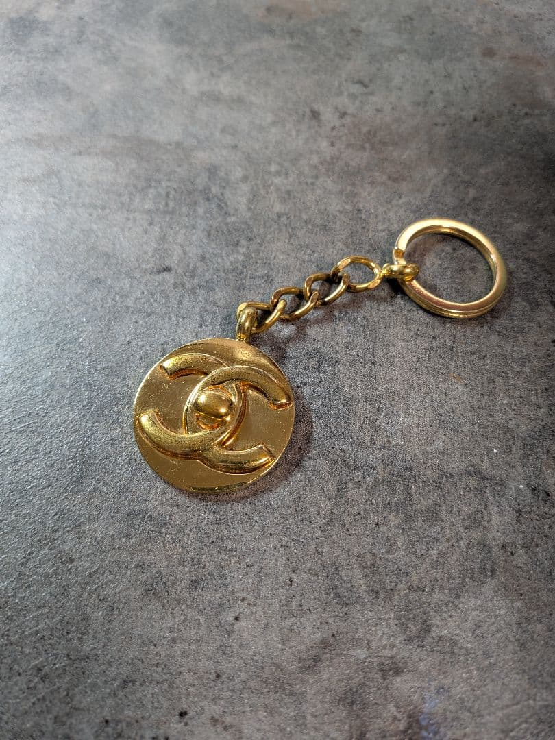 ヴィンテージ　CHANEL　キーホルダー　キーリング