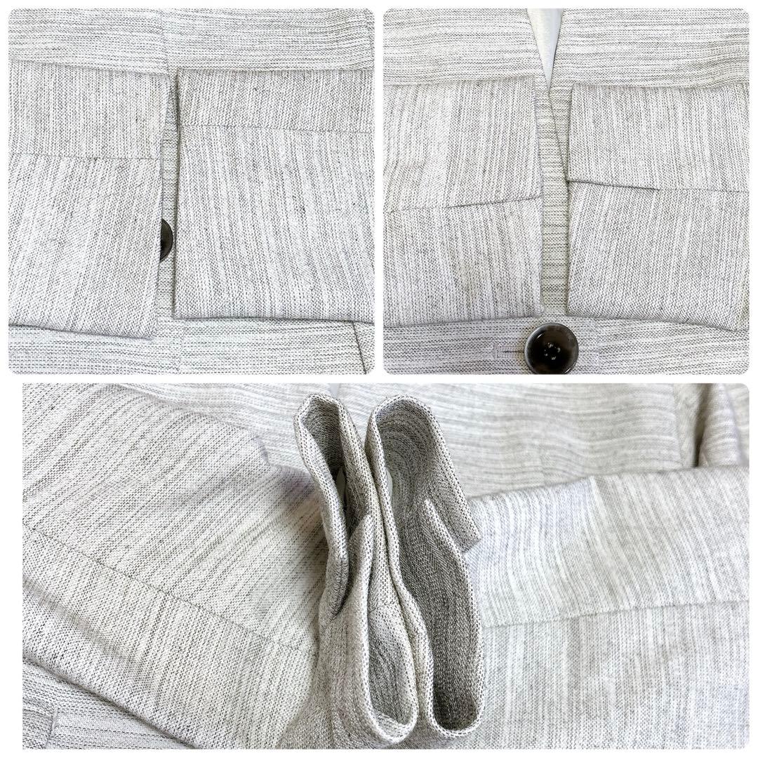 洗える✨グリーンレーベルリラクシング セットアップ パンツスーツ ノーカラー36