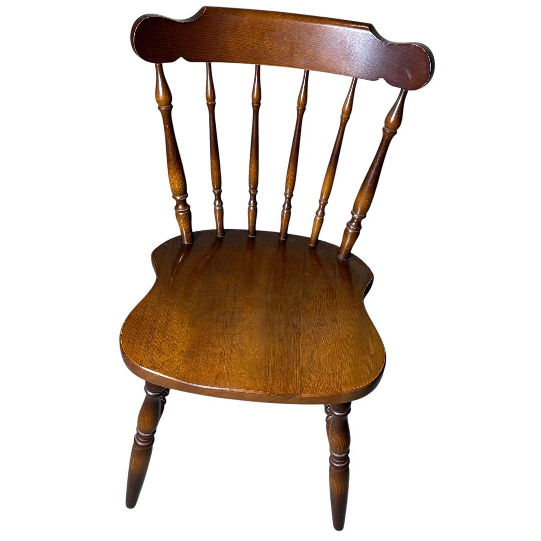 【極美品】飛騨産業　ダイニングチェア ダークブラウン　アンティーク