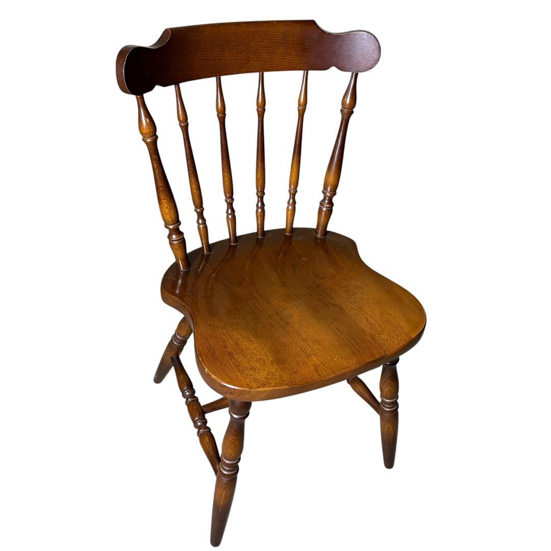 【極美品】飛騨産業　ダイニングチェア ダークブラウン　アンティーク