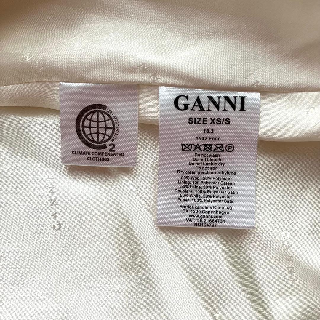 美品✨【GANNI】 ガニー FENN オーバーサイズ コート アイボリー