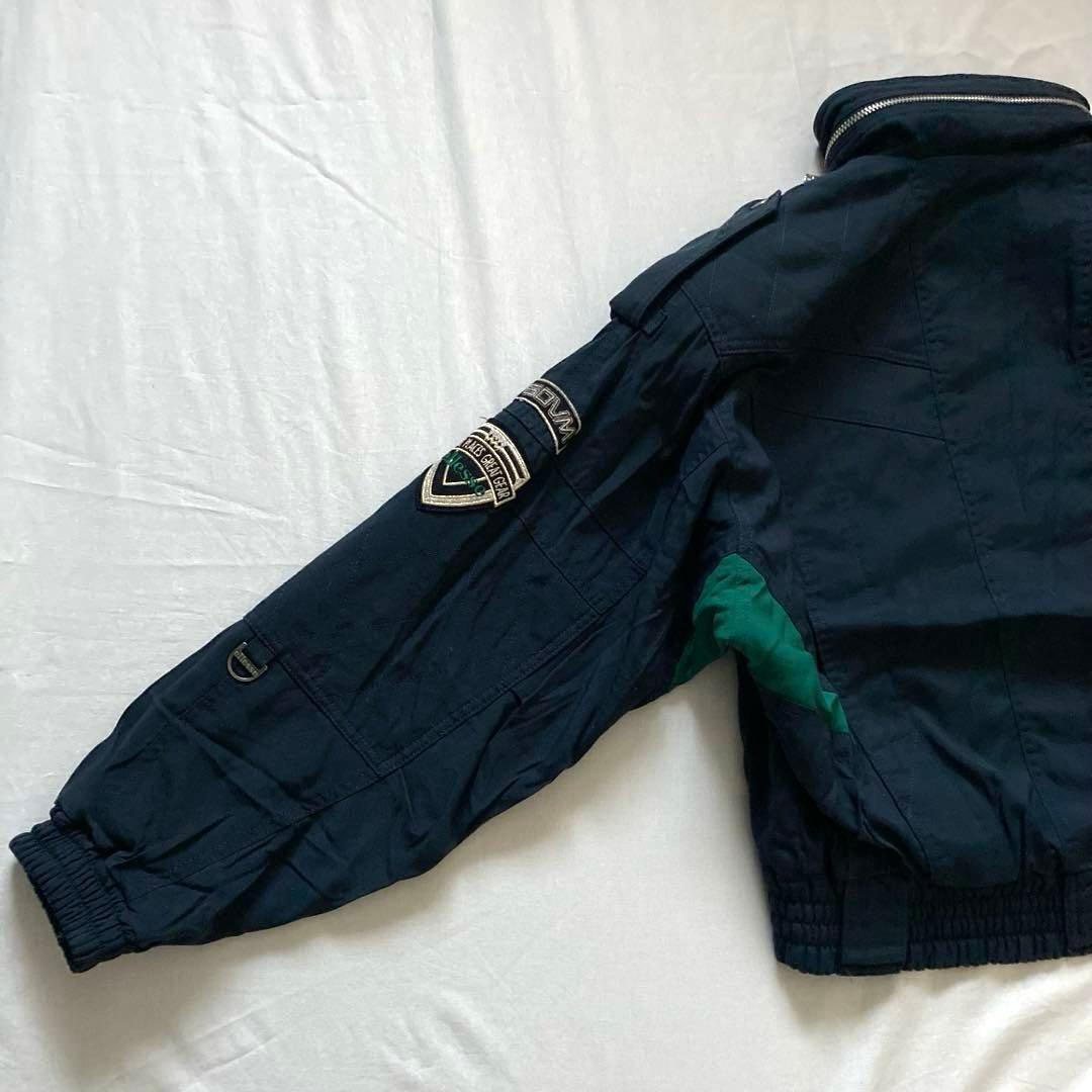 90s vintage shell navy bomber jacket 短丈