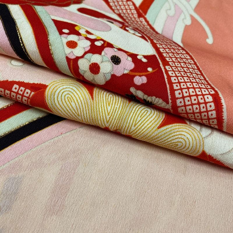 ◎509ag6着物のみ◎七五三 三歳 女の子 アンティーク着物&被布 レトロ