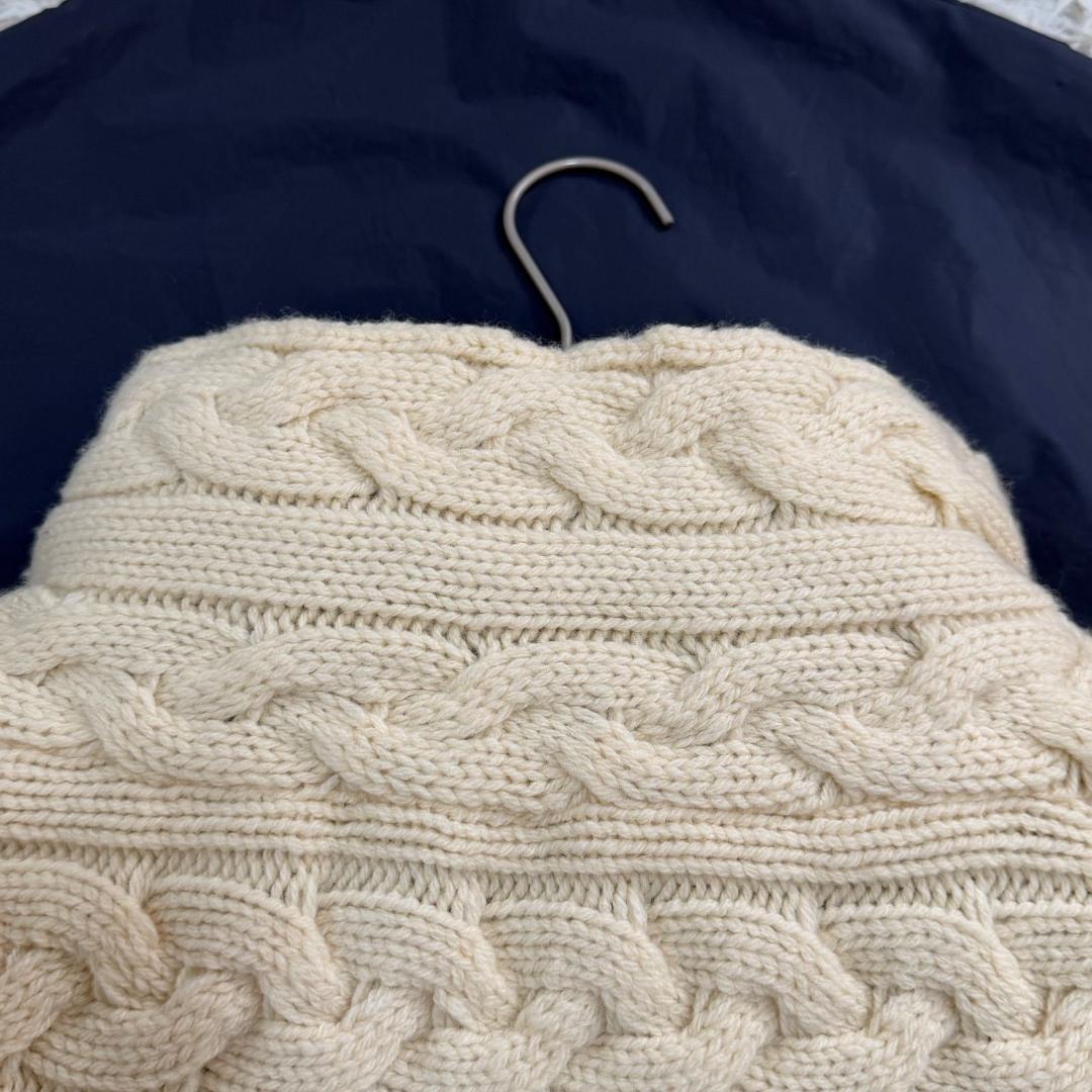 16985✨ヘルノ ニットダウンジャケット ケーブル ショートスリーブ ウール