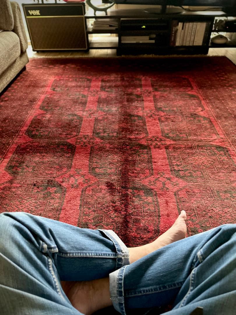 トライバルラグ　ヴィンテージラグ　アフガン　トルクメン　エルサリ　特大サイズ美品