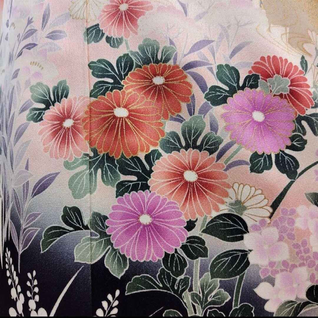 最終価格☆振袖フルセット(6点)・古典柄・金彩加工・舞鶴・胴裏正絹・正絹