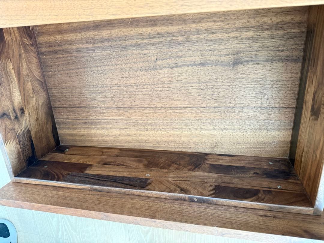 北米産ブラックウォールナット 無垢材 センターテーブル／収納キャビネット