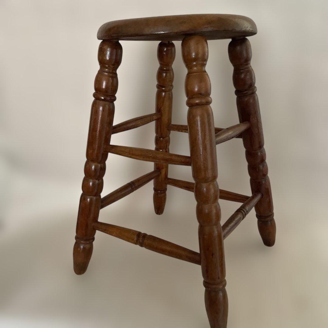 昭和レトロ 木製 スツール 花台 ビンテージ