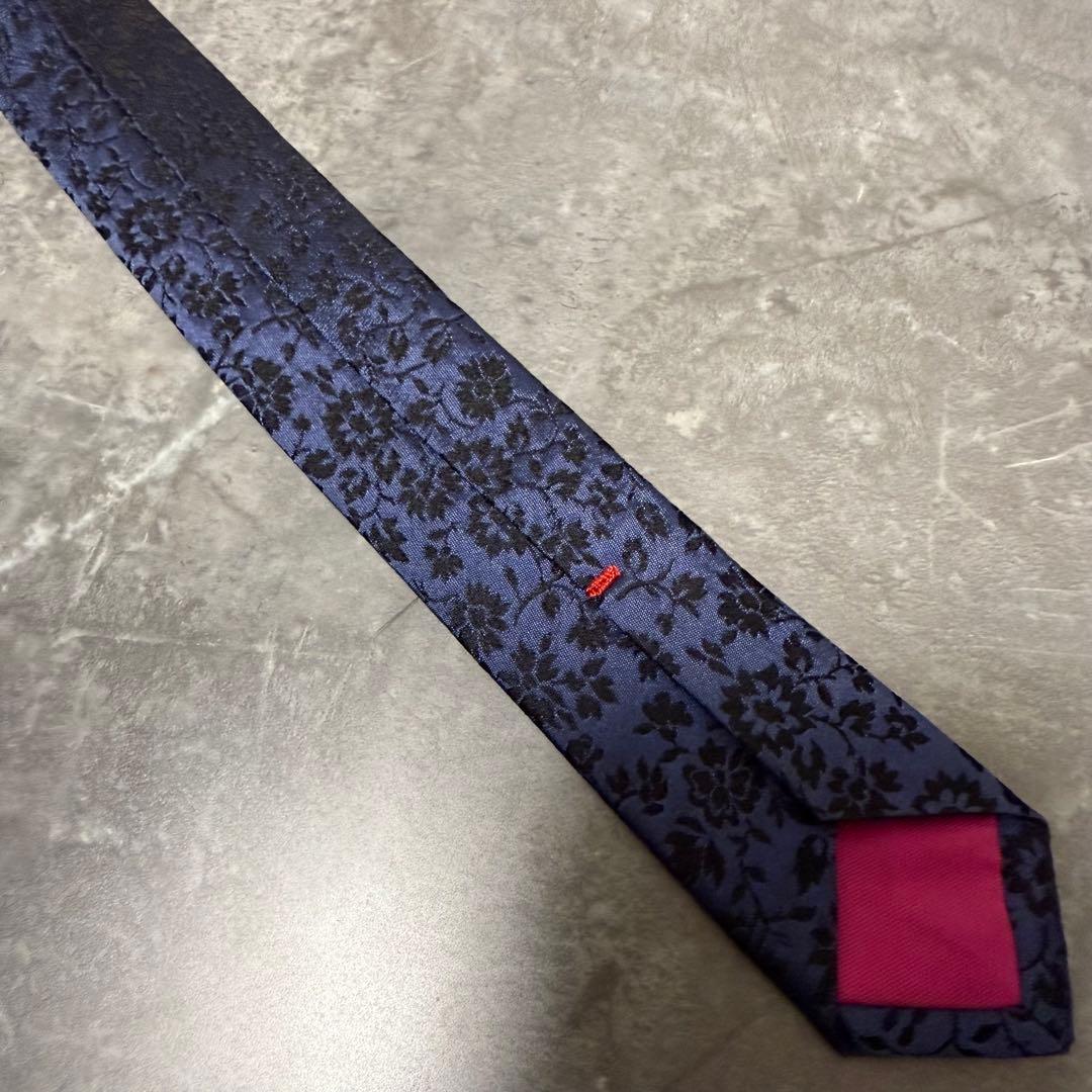 【✨極美品✨】Paul Smith ポールスミス ネクタイ ネイビー 花柄 紺色