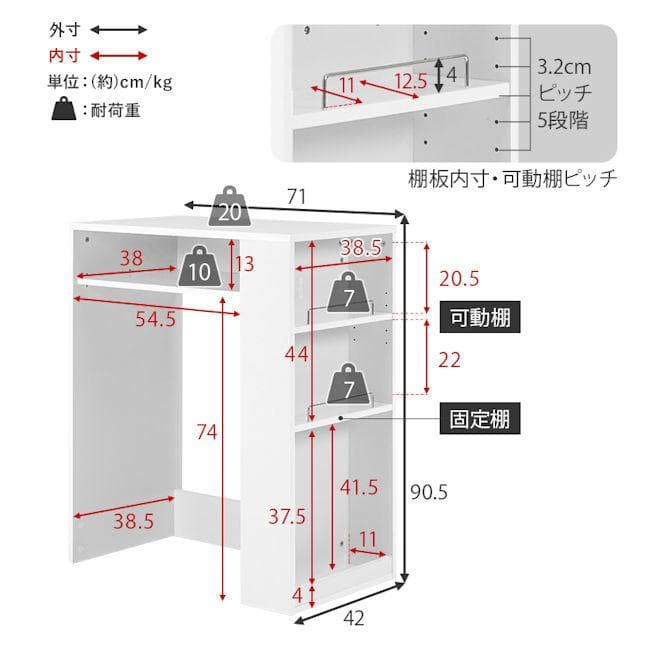 ゴミ箱上ラック幅71 レンジ台 ごみ箱上ラック 収納 レンジボード（885）