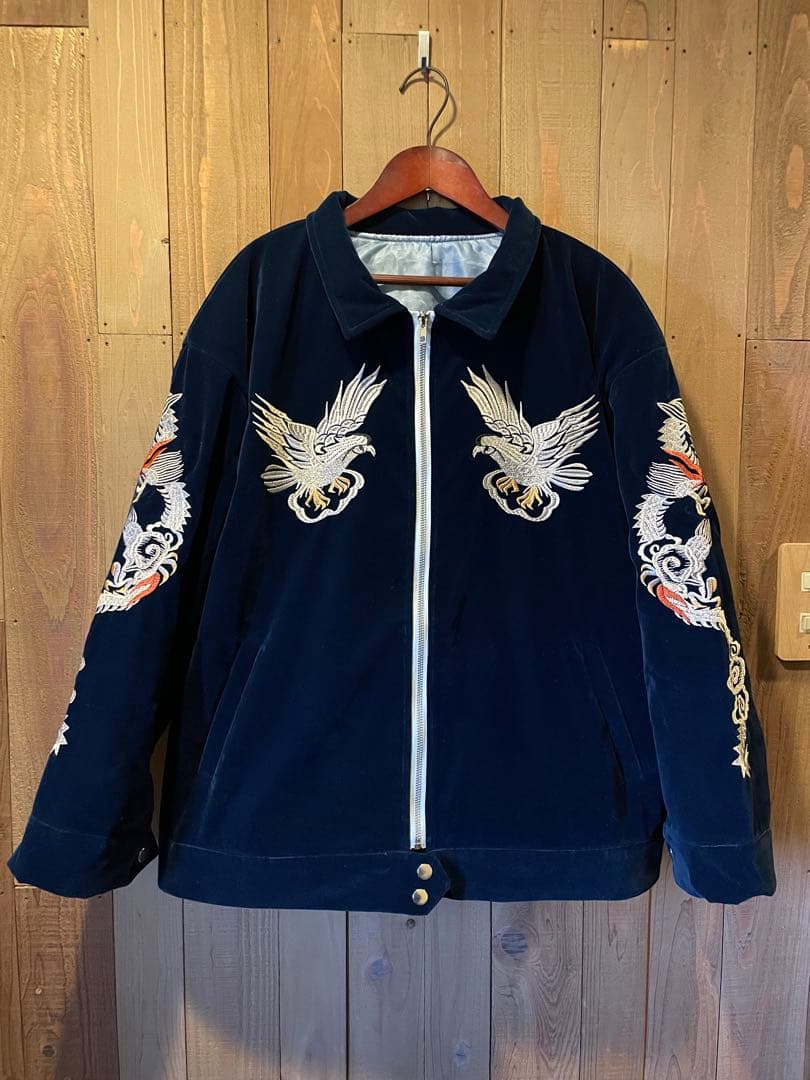 50s スーベニアジャケット 別珍 ベルベット レプリカ スカジャン