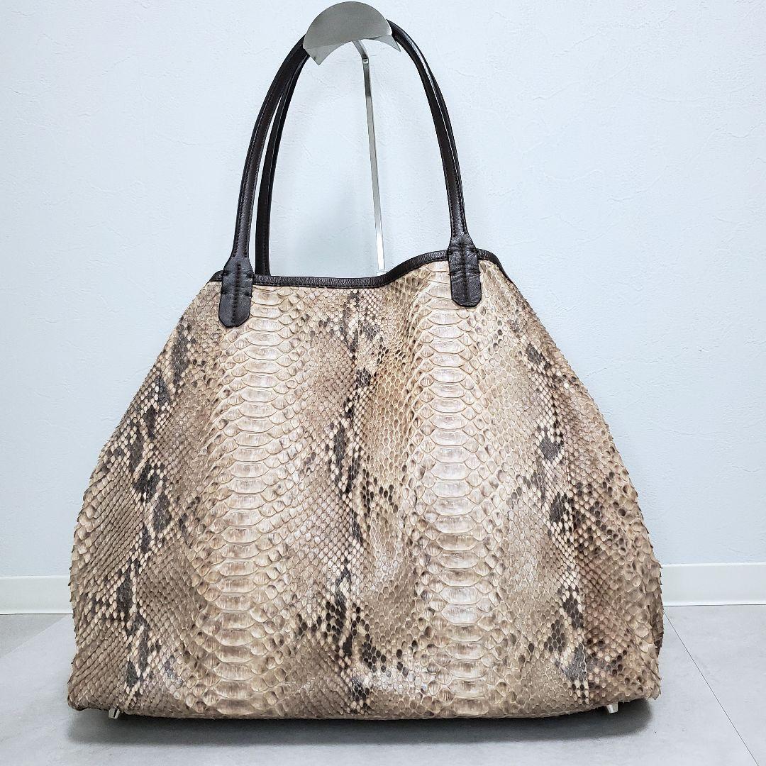 美品✨️高木ミンク　ARBORENTE ダイヤモンドパイソンレザー トートバッグ